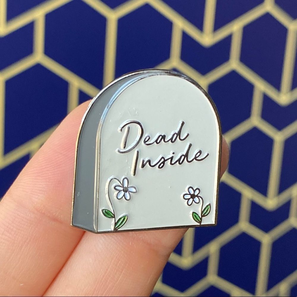 Dead Inside Tomb Enamel Pin/ Brooch Lapel